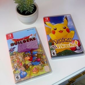 Pre-Owned Switch Games (Let’s Go Pikachu and Dragon Quest Builders)